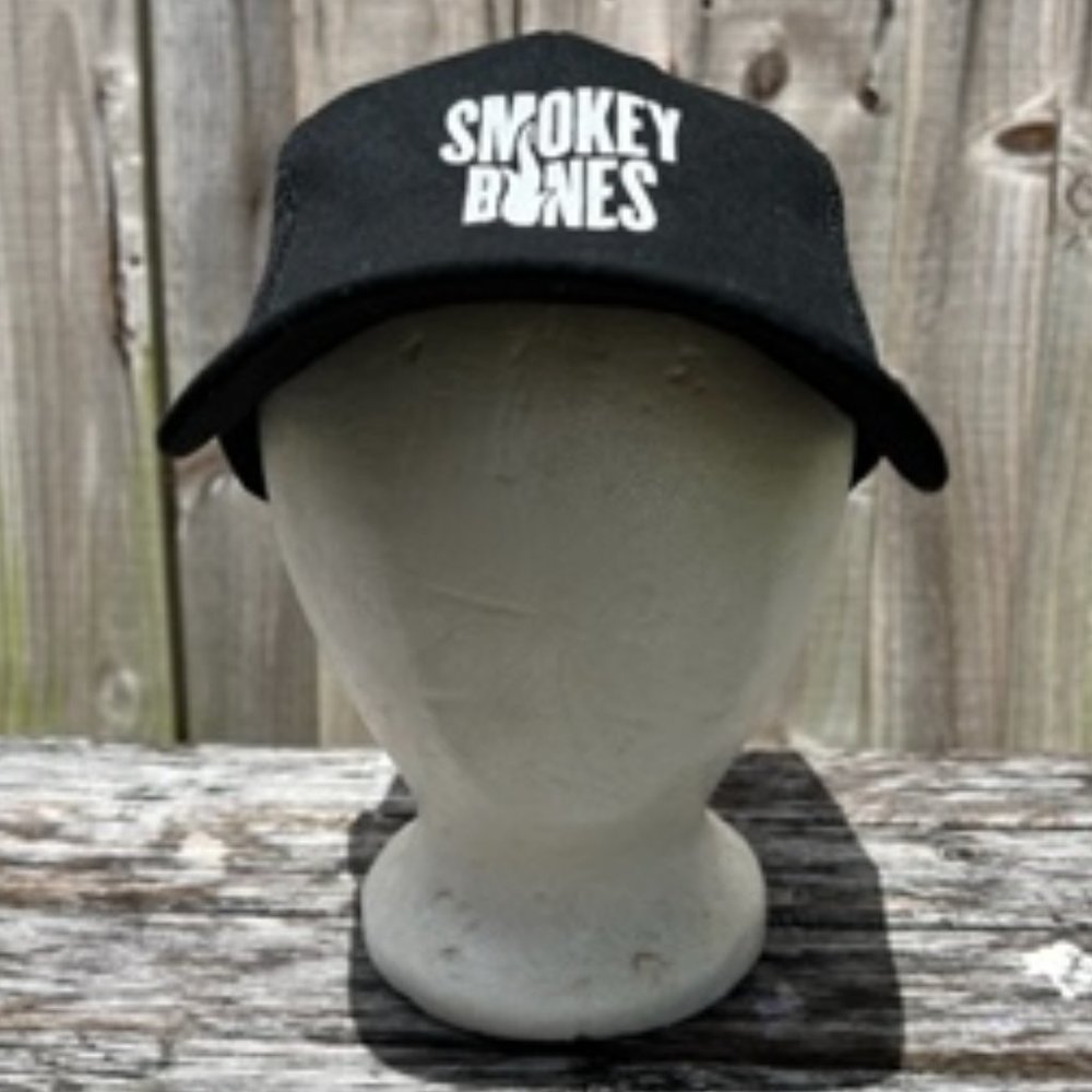 Smokey Bones Adjustable Snap Back Black Cap